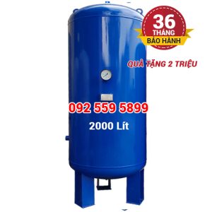 Bình chứa khí nén 2000 lít (2m3) - Chính hãng Pegasus