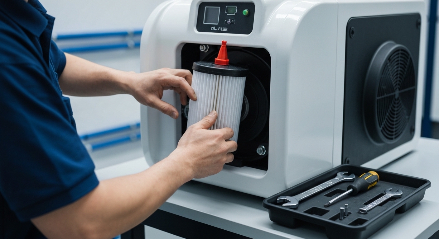 Hướng dẫn bảo trì và quản lý phụ tùng cho máy nén khí không dầu Pegasus