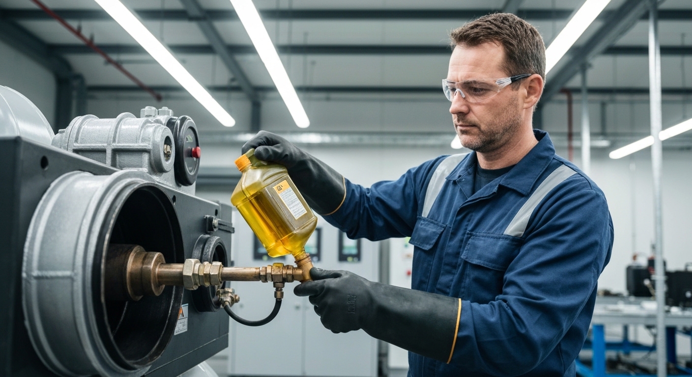 Kinh nghiệm chọn mua và quy trình thay dầu máy nén khí Atlas Copco đạt chuẩn